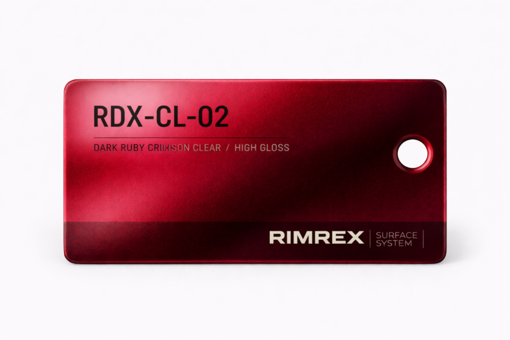 felga kuta RIMREX RDX CL 02 czerwony metaliczny high gloss