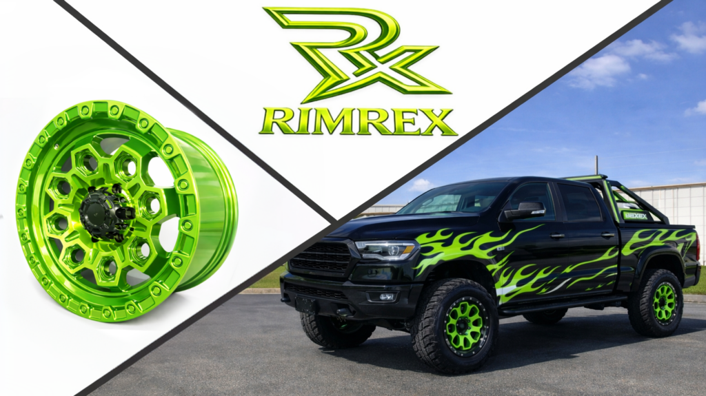 felgi kute 4x4 RIMREX do SUV i pickup Dodge RAM zielone custom forged wheels